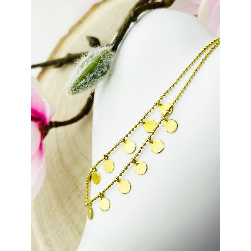 Kreis Halskette goldenes Halsband Gelbgold 333er 8KT