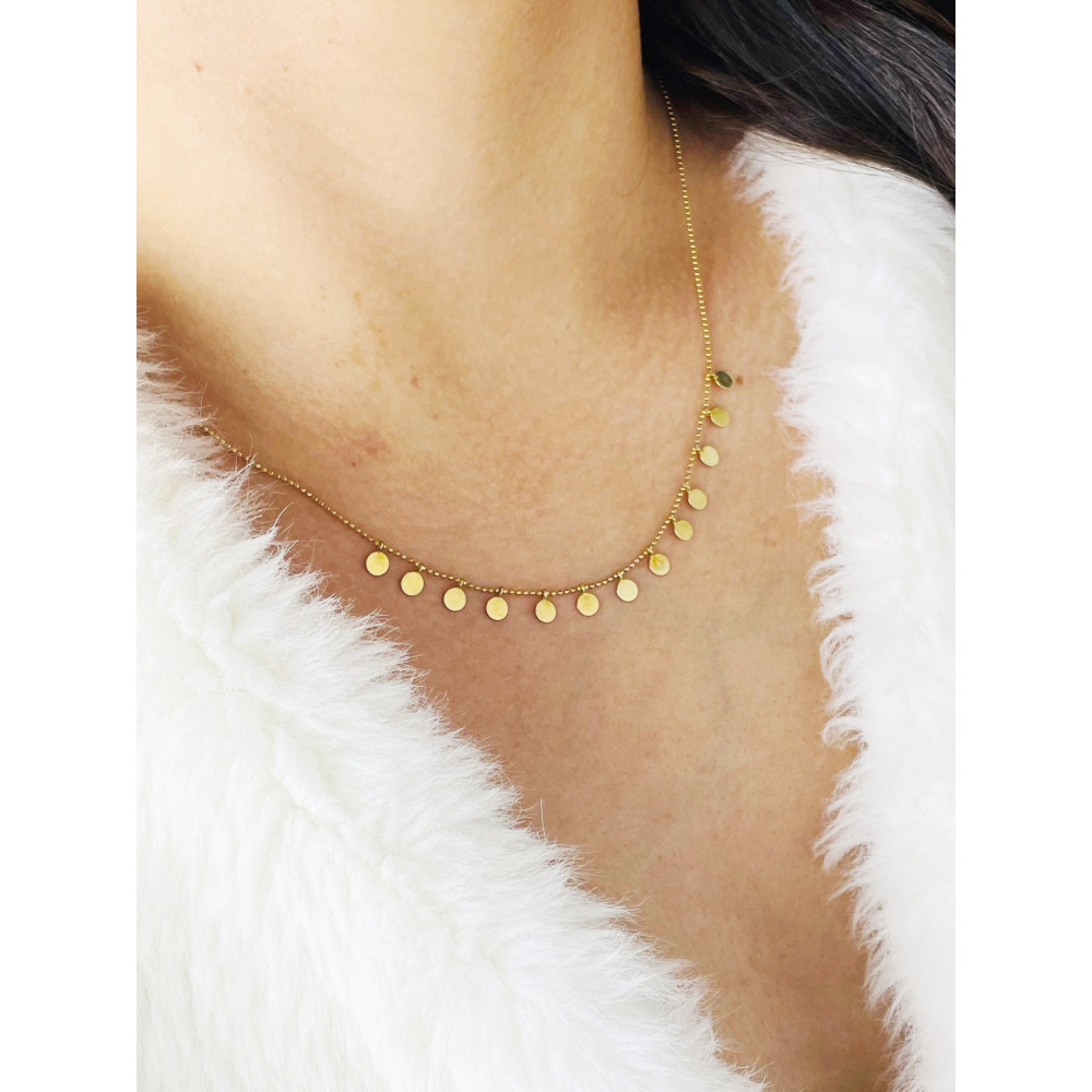 Kreis Halskette goldenes Halsband Gelbgold 333er 8KT