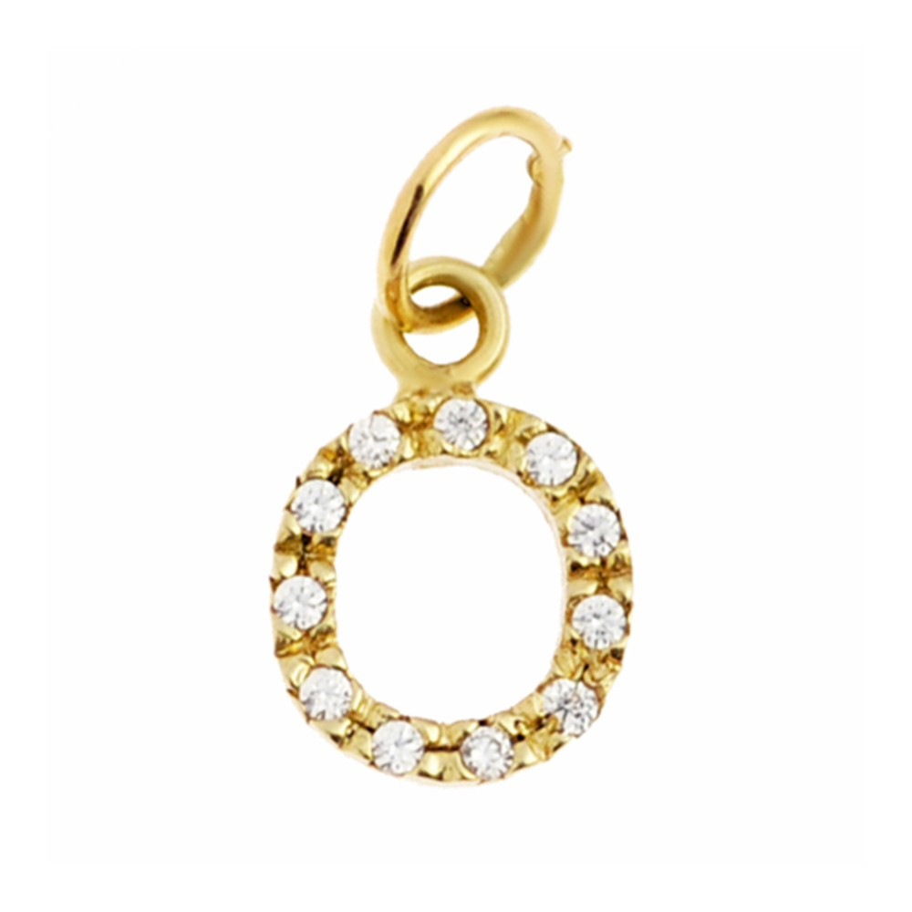 Złoty wisiorek zawieszka literka O