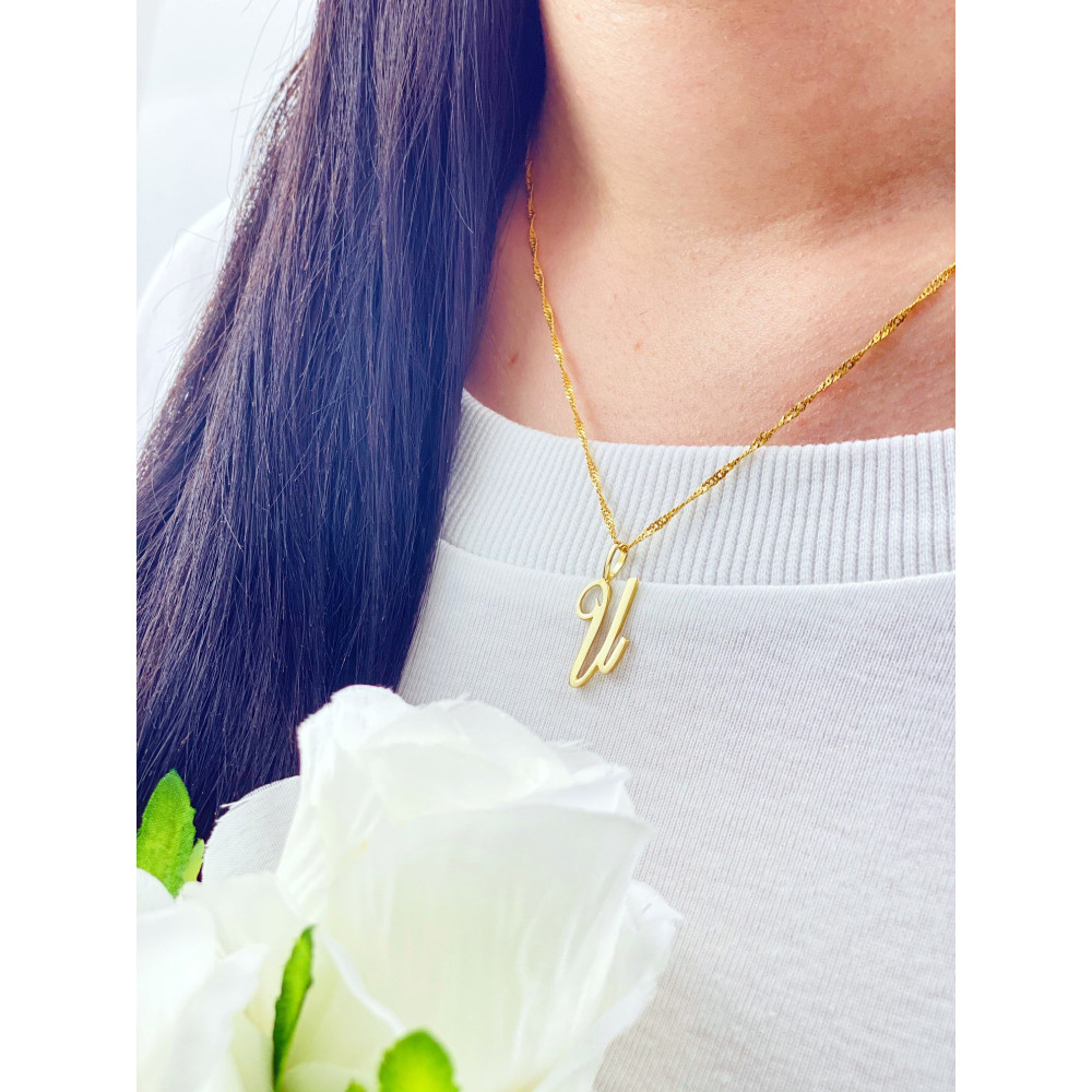 copy of Złoty wisiorek zawieszka rozeta ażurowa