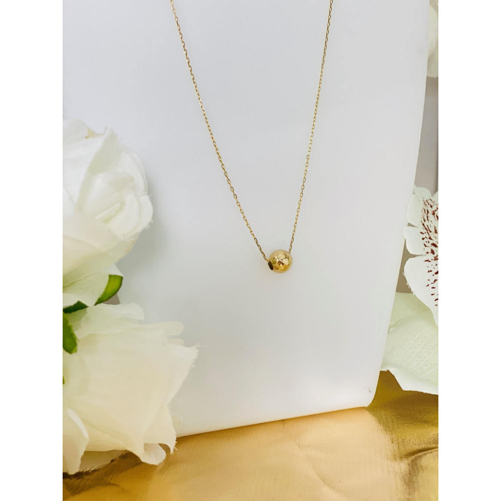 Anhänger Kugel Kettenanhänger Gelbgold Goldanhänger 585er 14KT