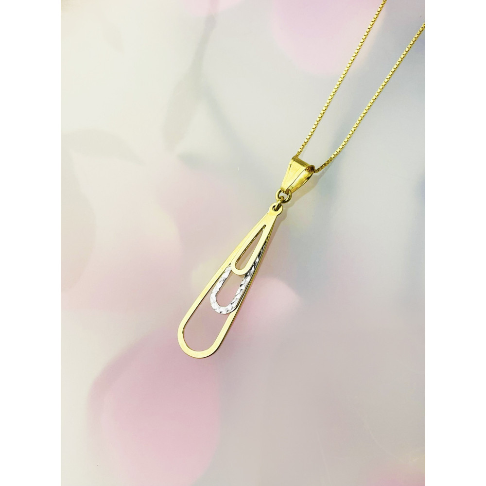 Tropfen Anhänger Kettenanhänger Gelbgold Goldanhänger