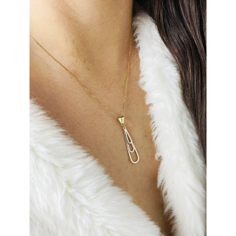 Tropfen Anhänger Kettenanhänger Gelbgold Goldanhänger