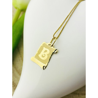 Anhänger Buchstabe B Papyrus Kettenanhänger Goldanhänger Gelbgold
