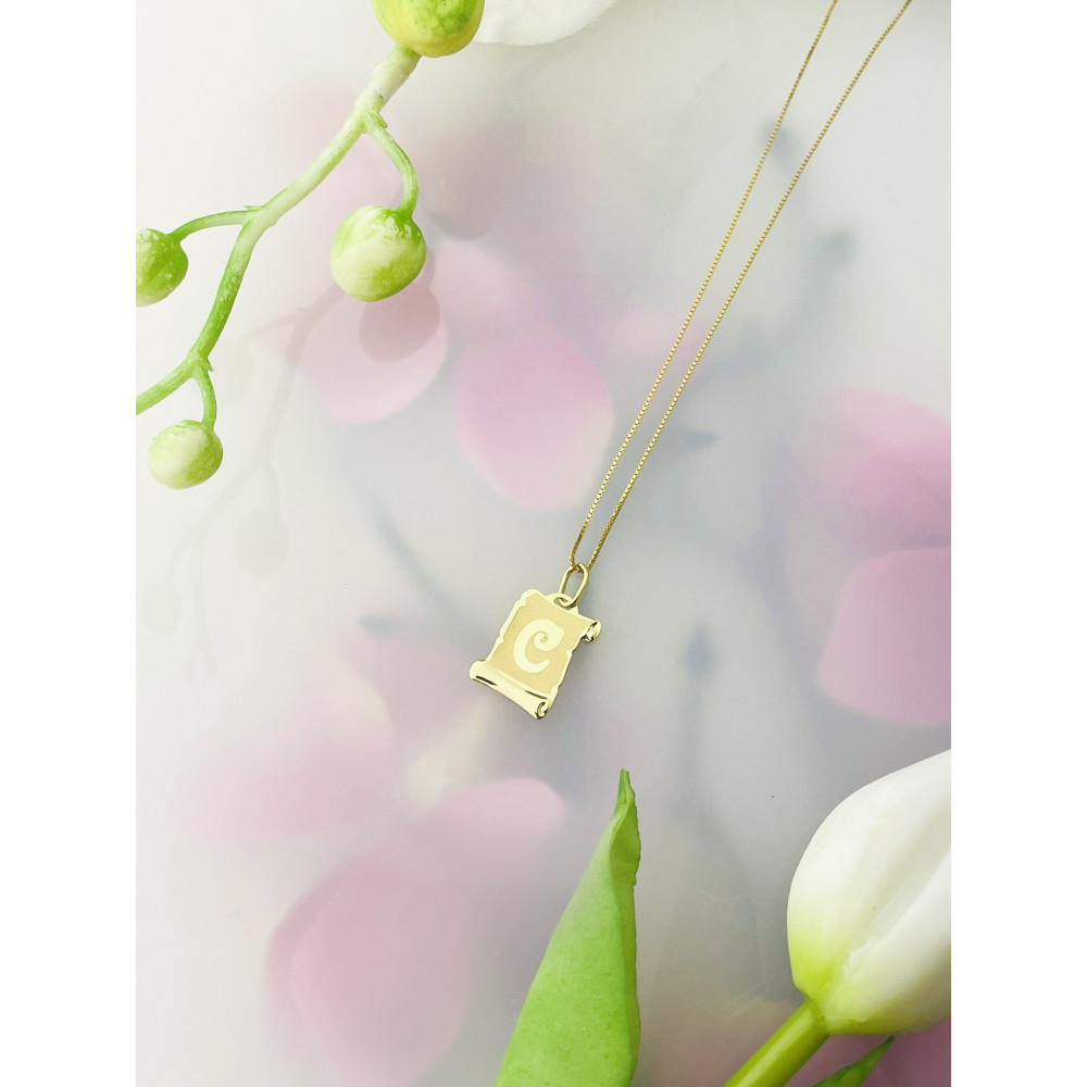 copy of Złoty wisiorek zawieszka rozeta ażurowa