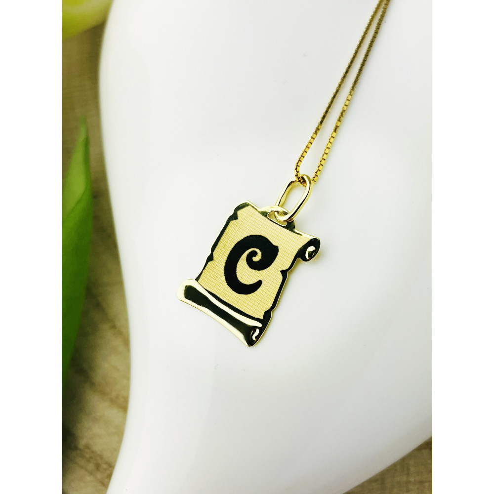 copy of Złoty wisiorek zawieszka rozeta ażurowa