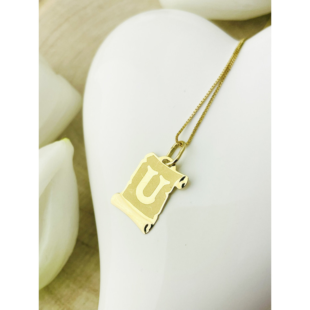 copy of Złoty wisiorek zawieszka rozeta ażurowa