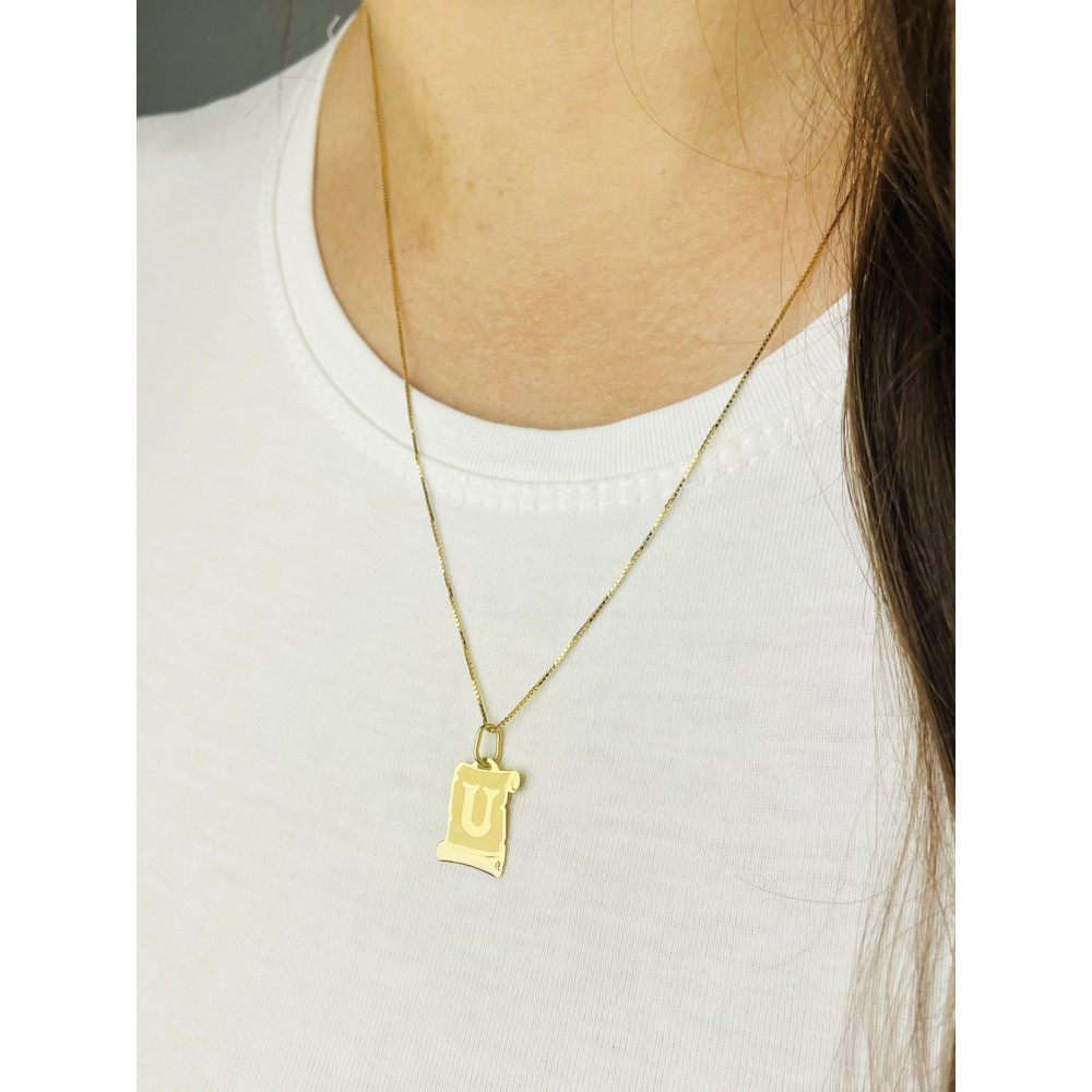 copy of Złoty wisiorek zawieszka rozeta ażurowa