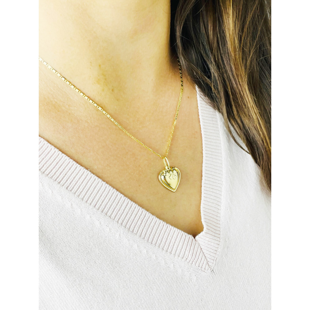 Anhänger Kettenanhänger Gold Goldanhänger Herz 585er 14KT