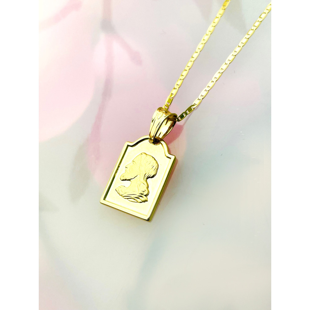 Złoty Medalik Zawieszka Pan Jezus Chrzest Komunia