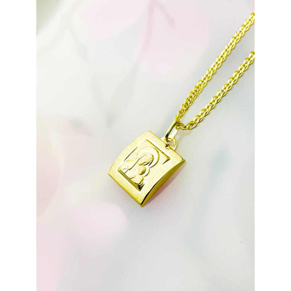 Anhänger Madonna Maria mit Jesuskind Goldanhänger + Goldkette