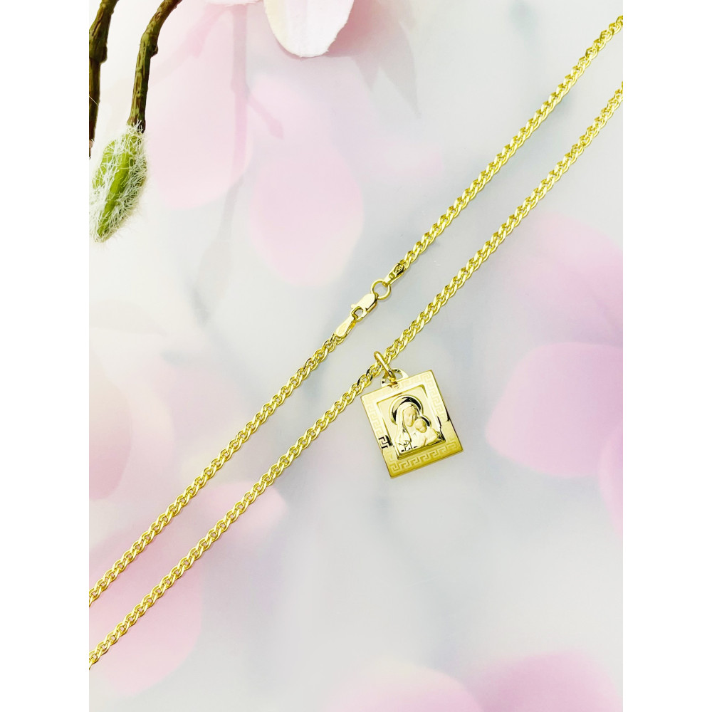 Anhänger Madonna Maria mit Jesuskind Goldanhänger + Goldkette