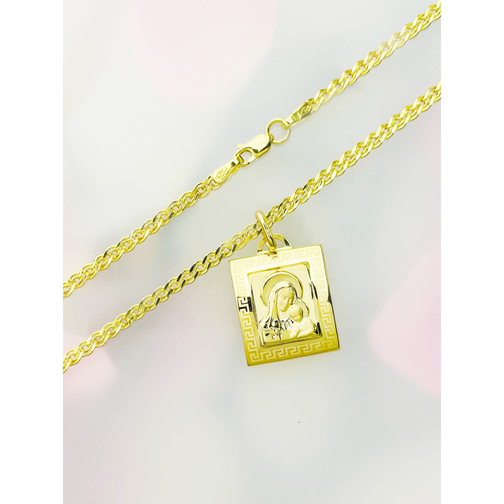 Anhänger Madonna Maria mit Jesuskind Goldanhänger + Goldkette