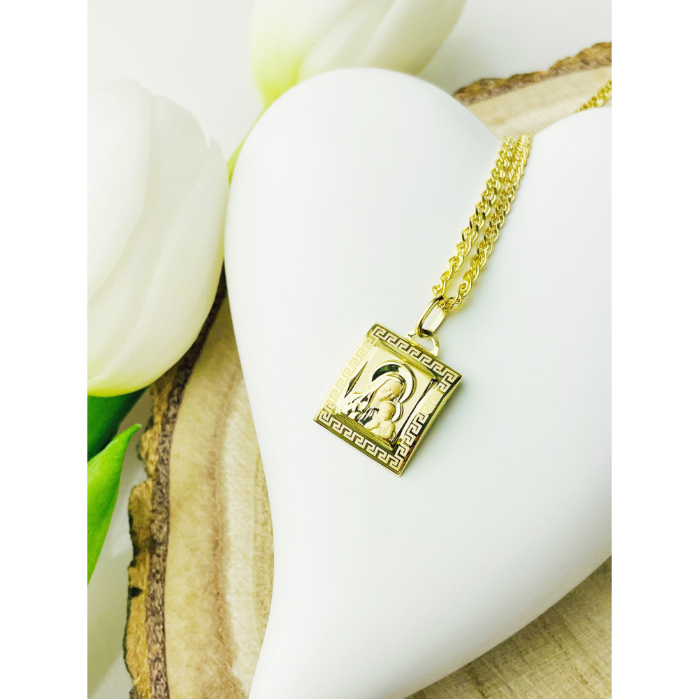 Anhänger Madonna Maria mit Jesuskind Goldanhänger + Goldkette