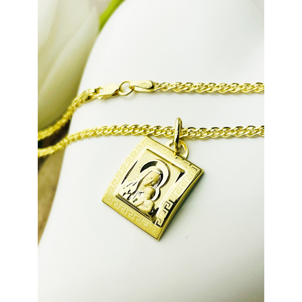 Anhänger Madonna Maria mit Jesuskind Goldanhänger + Goldkette