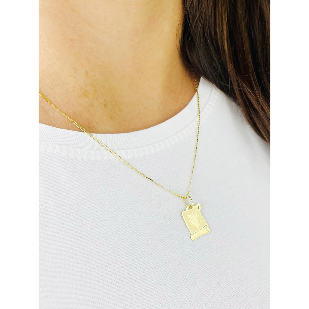 Anhänger Stier Sternzeichen Tierkreiszeichen Horoskop Papyrus Kettenanhänger Gold Goldanhänger