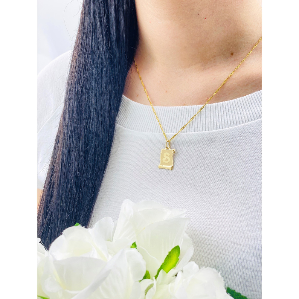 copy of Złoty wisiorek zawieszka rozeta ażurowa