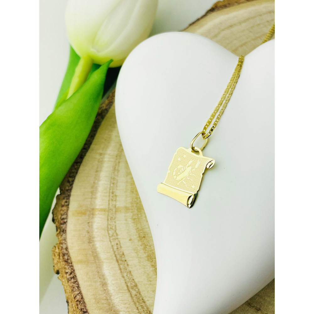 Goldanhänger Gelbgold Papyrus Skorpion Sternzeichen Tierkreiszeichen Horoskop Kettenanhänger