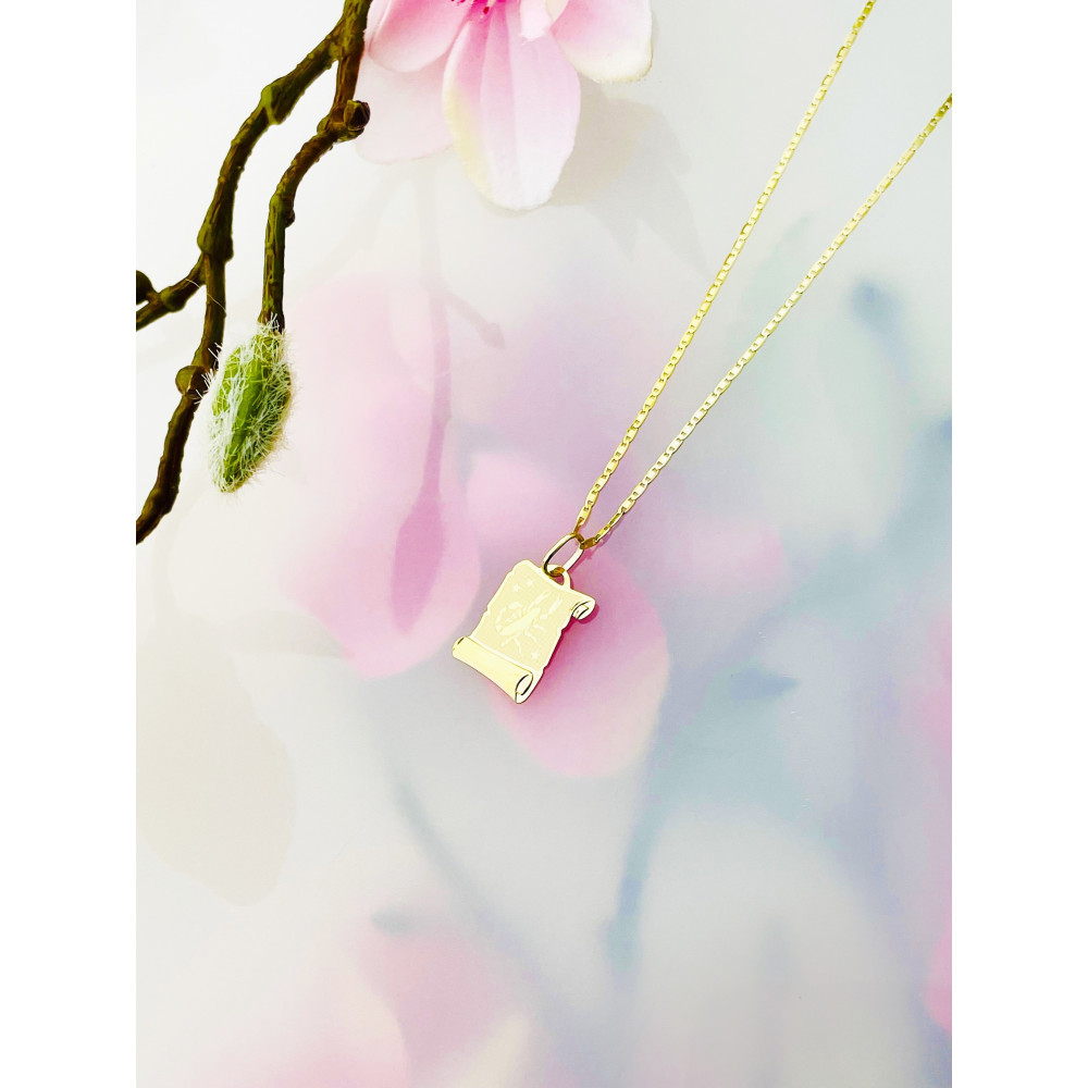 Goldanhänger Gelbgold Papyrus Skorpion Sternzeichen Tierkreiszeichen Horoskop Kettenanhänger