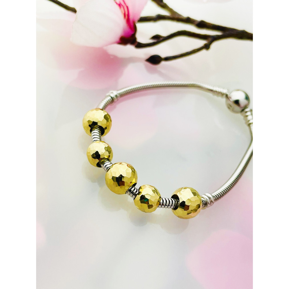 Anhänger Kugel Einhänger Charms Kettenanhänger Gelbgold Goldanhänger 585er 14KT