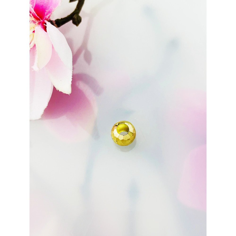 Anhänger Kugel Einhänger Charms Kettenanhänger Gelbgold Goldanhänger 585er 14KT