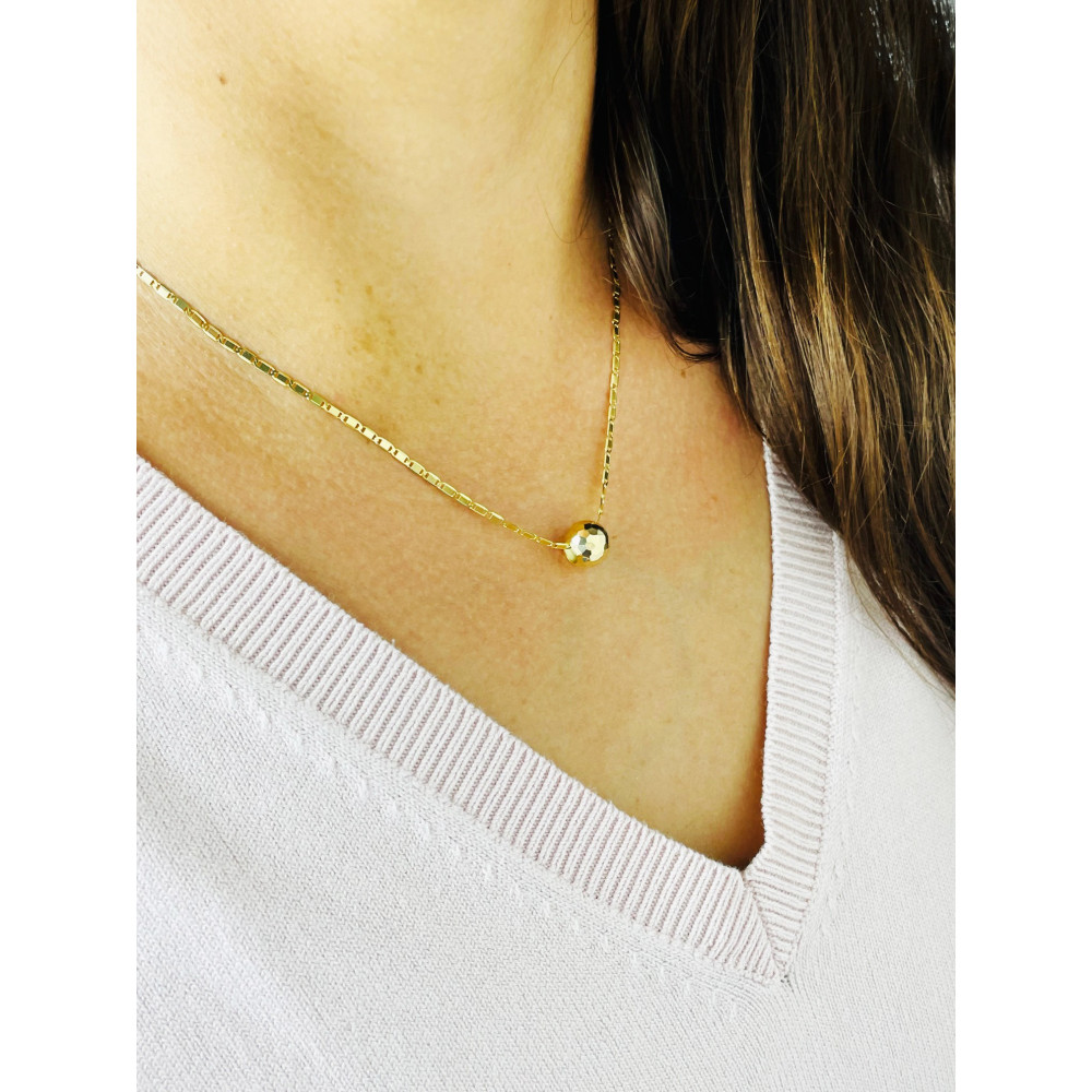 Anhänger Kugel Einhänger Charms Kettenanhänger Gelbgold Goldanhänger 585er 14KT