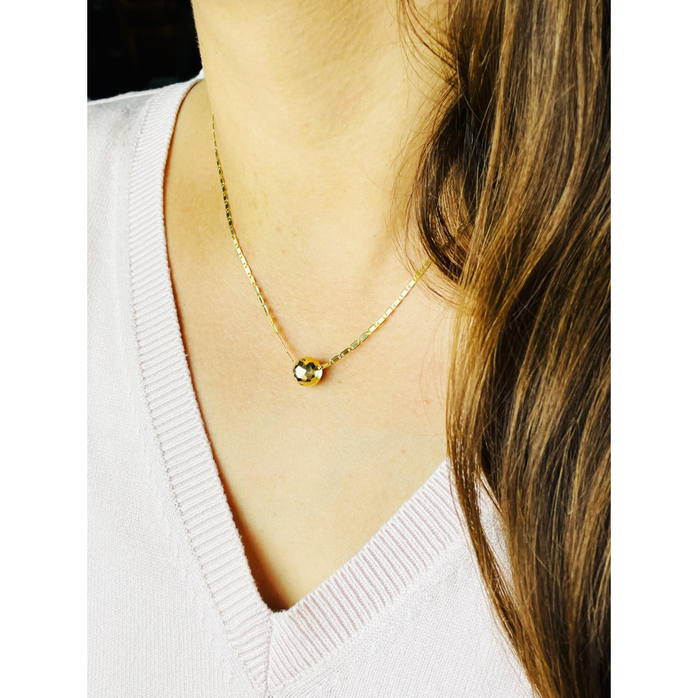 Anhänger Kugel Einhänger Charms Kettenanhänger Gelbgold Goldanhänger 585er 14KT