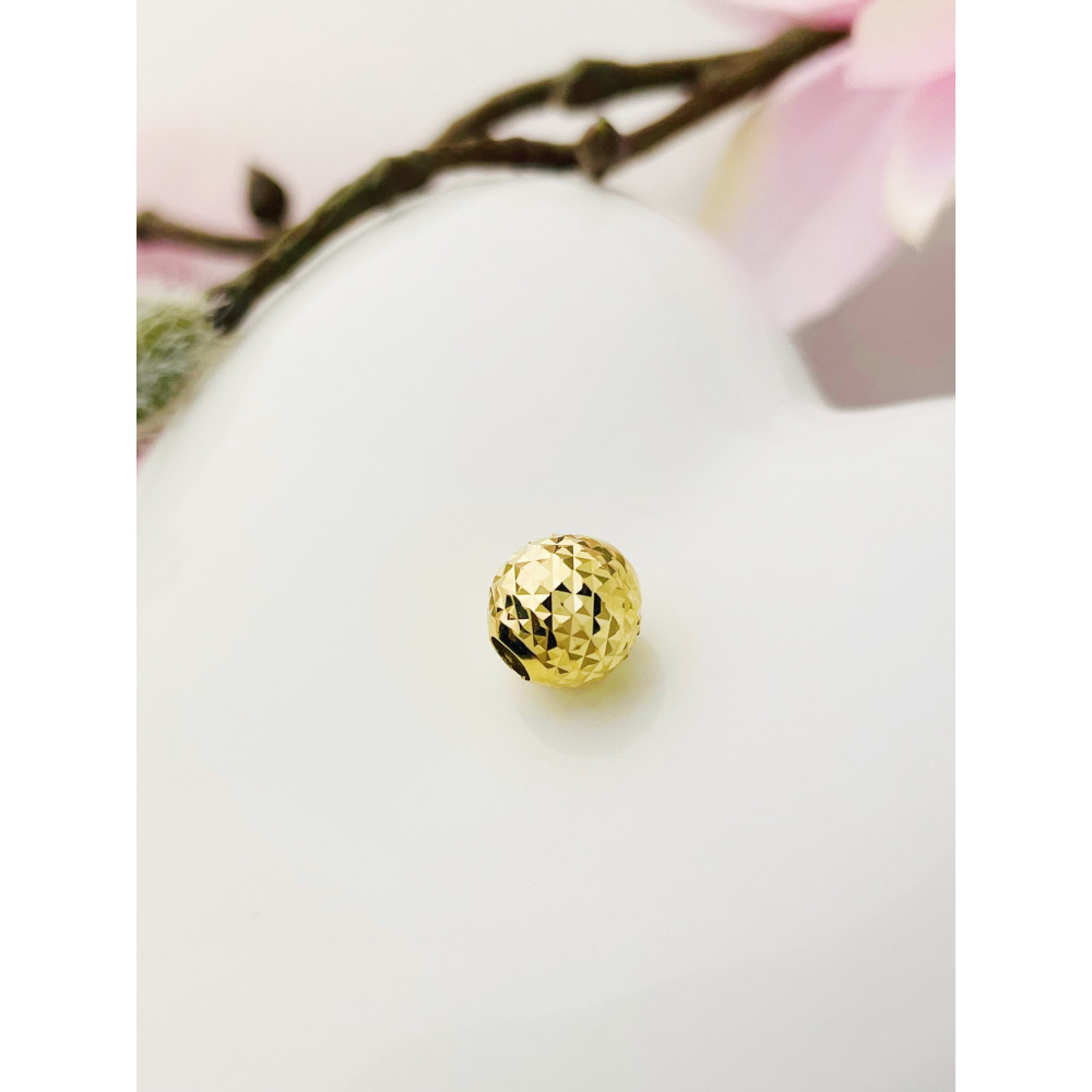 Anhänger Kugel Einhänger Charms Kettenanhänger Gelbgold Goldanhänger 585er 14KT