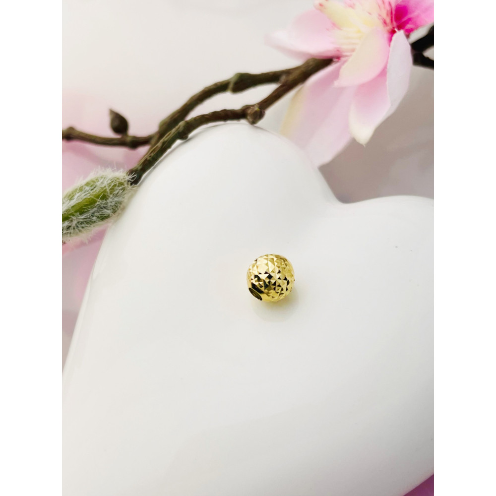 Anhänger Kugel Einhänger Charms Kettenanhänger Gelbgold Goldanhänger 585er 14KT