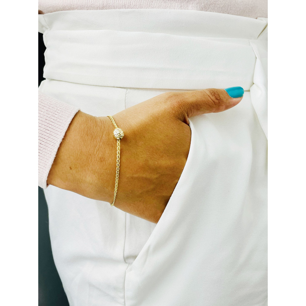 Anhänger Kugel Einhänger Charms Kettenanhänger Gelbgold Goldanhänger 585er 14KT