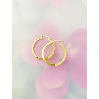 Złote kolczyki koła szerokie polerowane