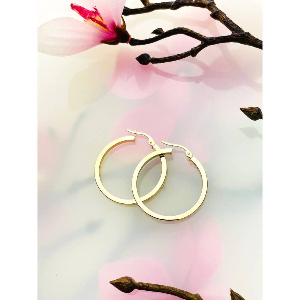 Creolen Ohrringe Ohrhänger Ohrstecker Ohrschmuck Gelbgold Paar 375er