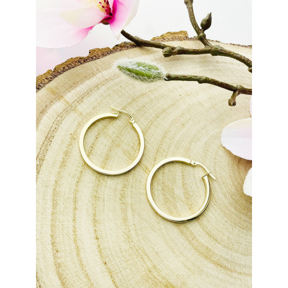 Creolen Ohrringe Ohrhänger Ohrstecker Ohrschmuck Gelbgold Paar 375er