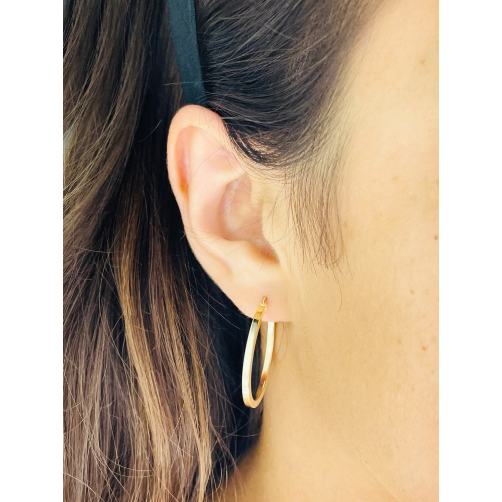 Creolen Ohrringe Ohrhänger Ohrstecker Ohrschmuck Gelbgold Paar 375er