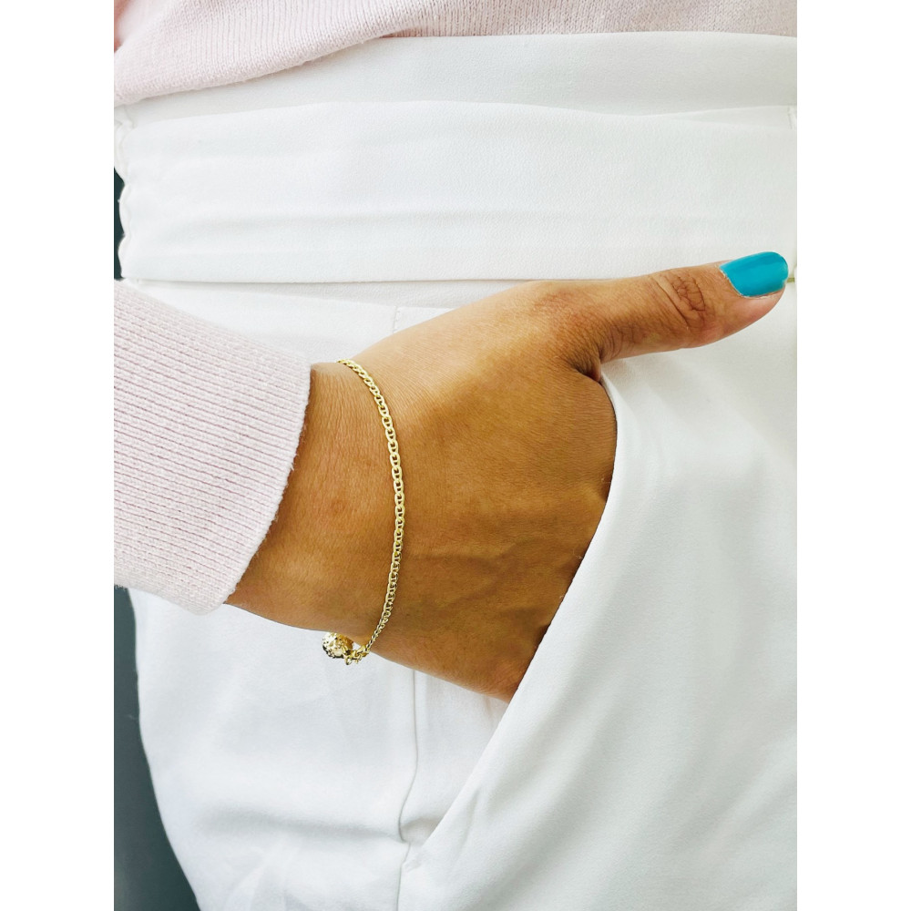 copy of Złota bransoletka z zawieszkami serce