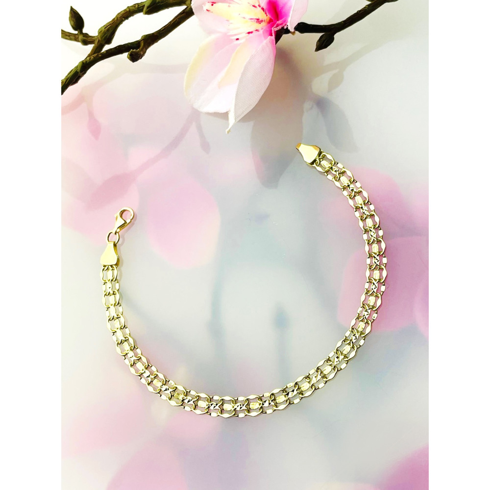 copy of Złota bransoletka z zawieszkami serce