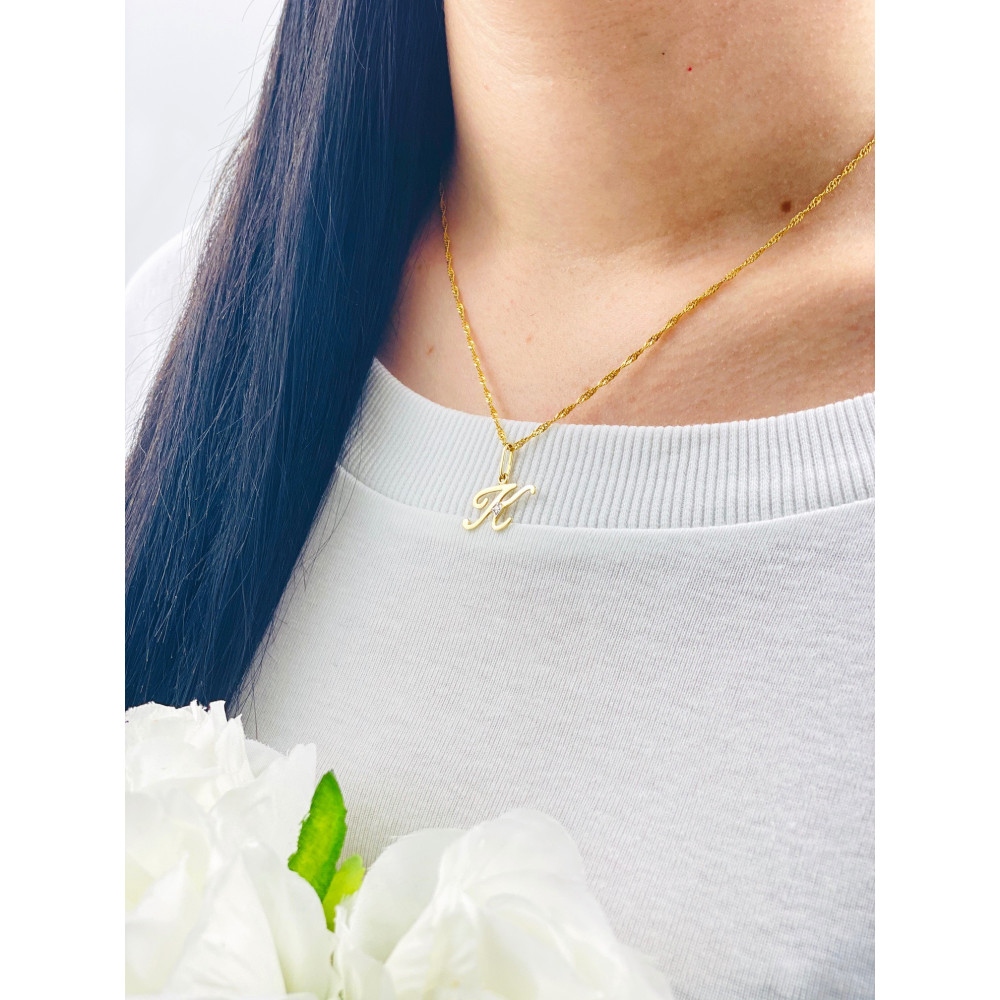 copy of Złoty wisiorek zawieszka rozeta ażurowa