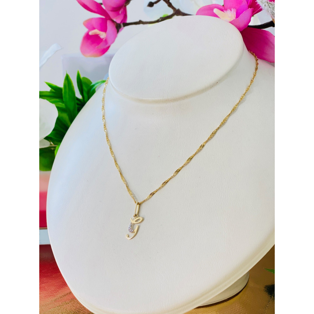 Złoty wisiorek zawieszka literka G