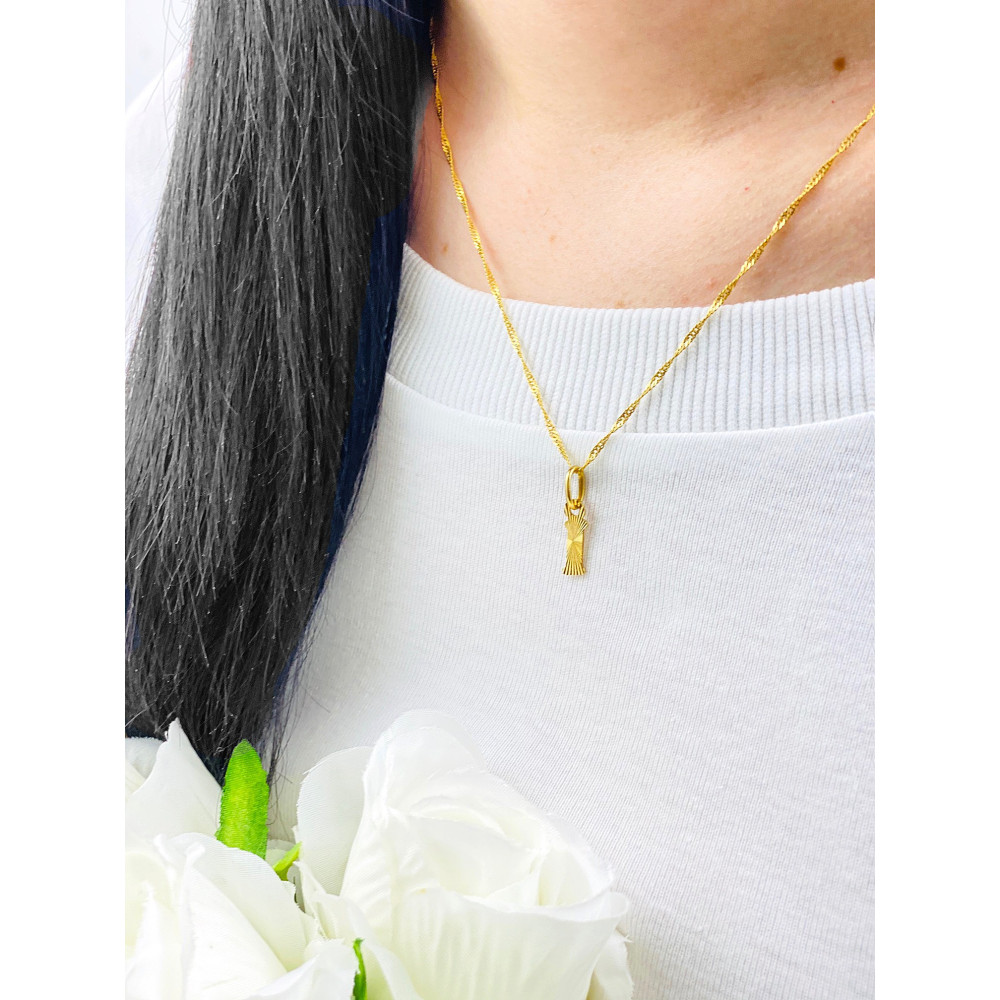 copy of Złoty wisiorek zawieszka rozeta ażurowa