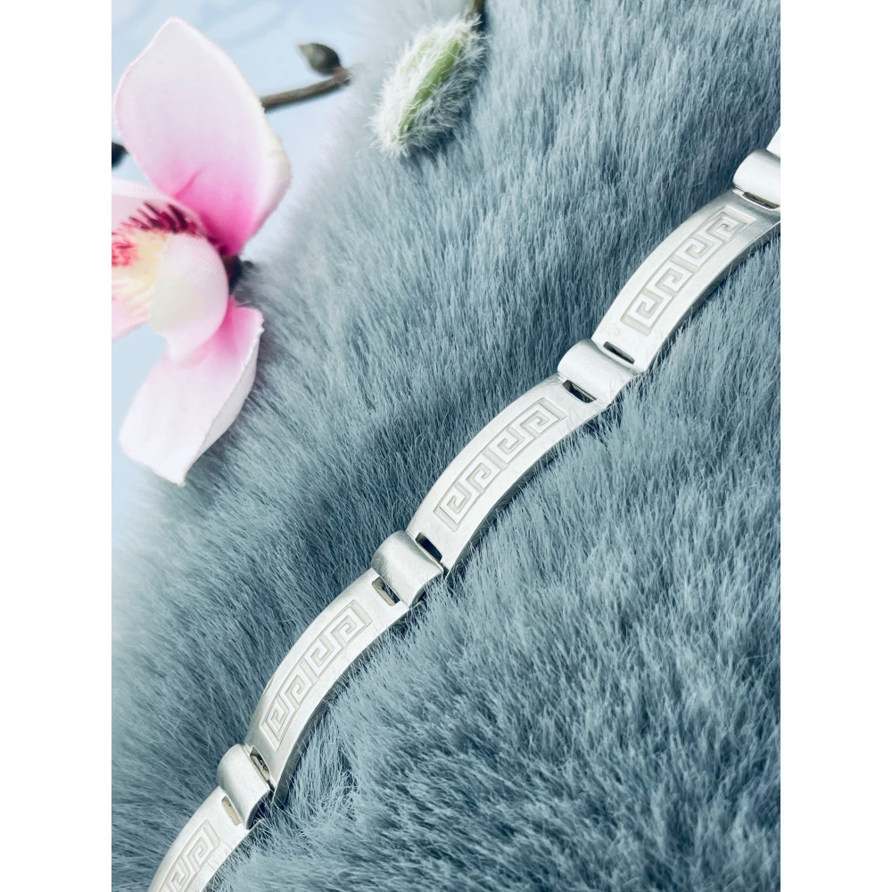 Armband 925 Silber Damen Griechisches Muster