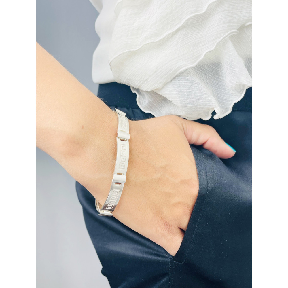 Armband 925 Silber Damen Griechisches Muster