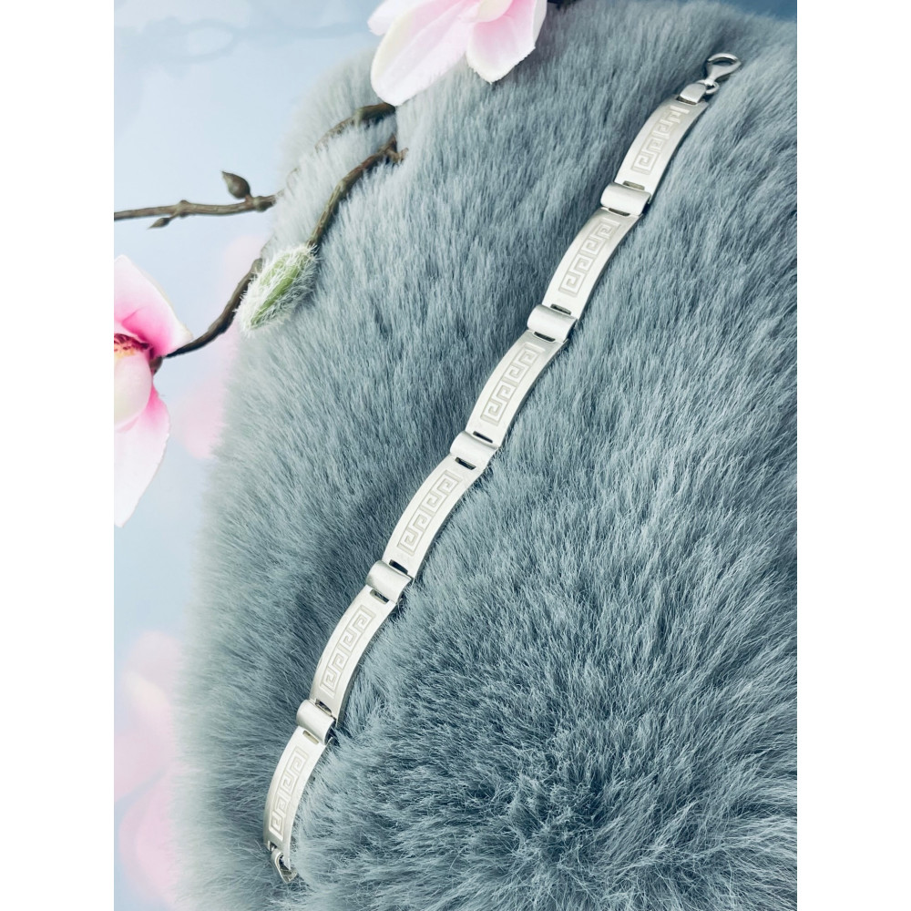 Armband 925 Silber Damen Griechisches Muster