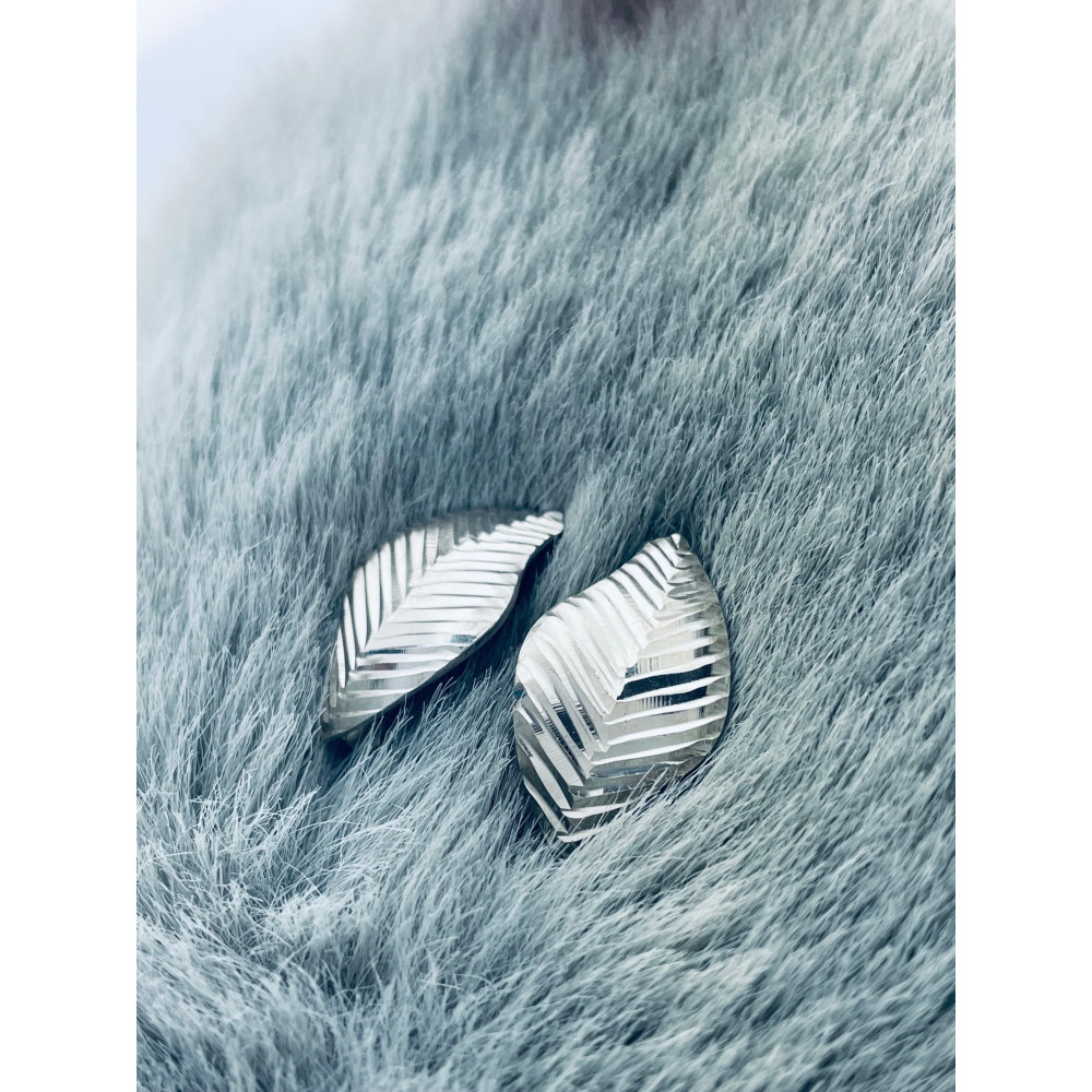 Blatt 925 Silber Ohrringe