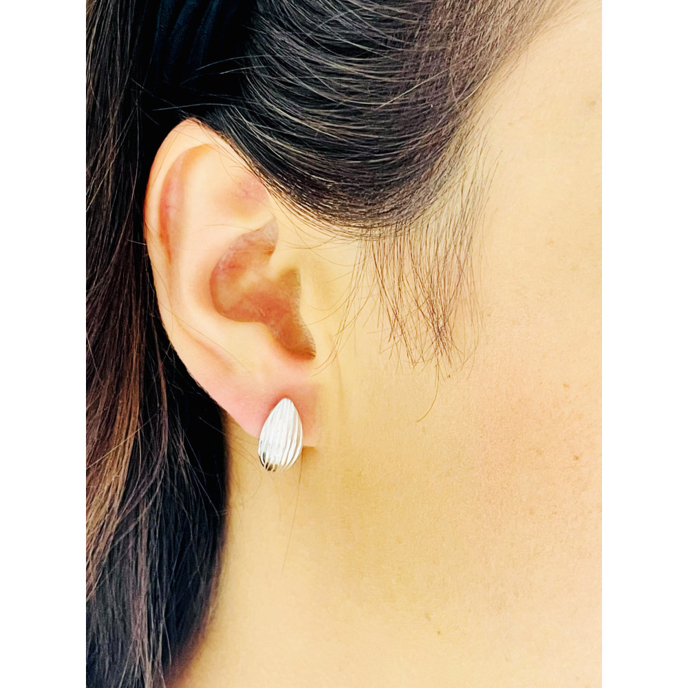 Oval 925 Silber Ohrringe