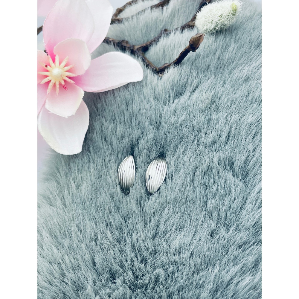 Oval 925 Silber Ohrringe