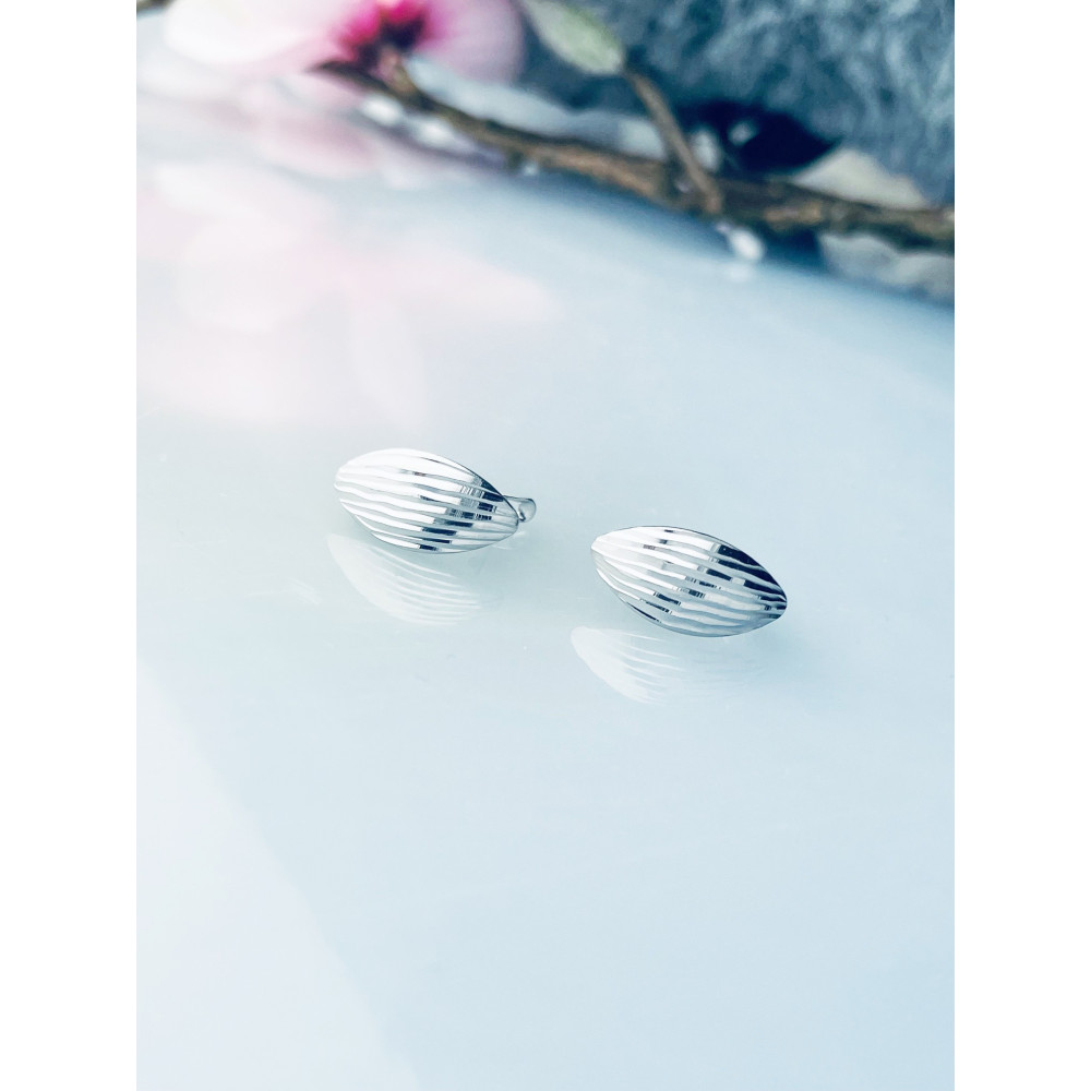 Oval 925 Silber Ohrringe