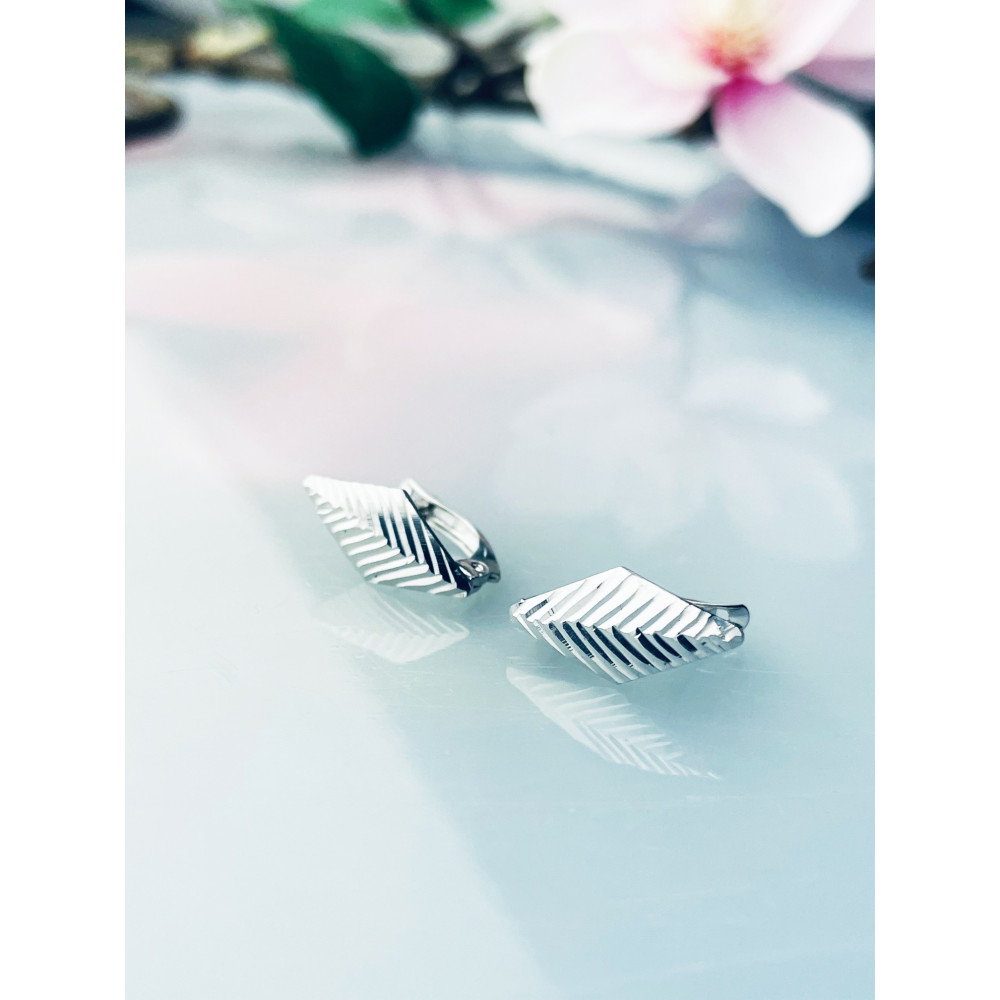 Karo 925 Silber Ohrringe