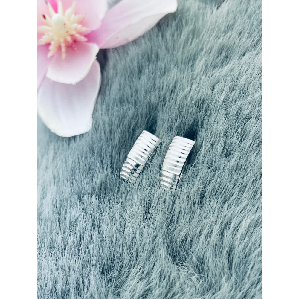 Rechteck 925 Silber Ohrringe