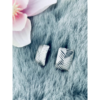 Rechteck 925 Silber Ohrringe