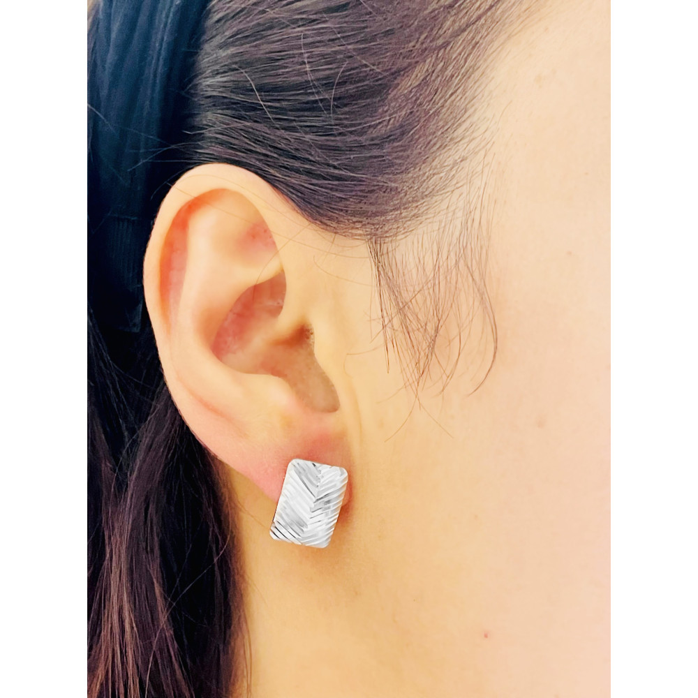 copy of Złote kolczyki przecinki z cyrkoniami